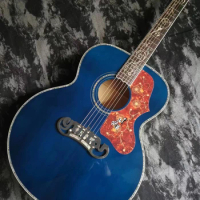 43 "Jumbo series Blue Water Ghost series solid wood section top abalone shell set acoustic guitar