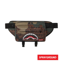 SPRAYGROUND-CAMO INFINITI CARGO  迷彩鯊魚方形斜掛腰包-棕色