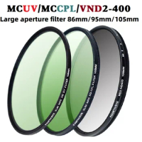 Large aperture filter lens 86mm 95mm 105mm MCCPL MCUV VND2-400 Adjustable Fader Variable ND Filter Circular Polarizing