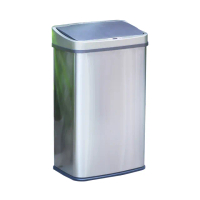 【+O家窩】日式特大希利自動感應不鏽鋼垃圾桶50L(紅外線 智慧 掀蓋 自動 居家 整潔)