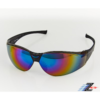 【Z-POLS】帥氣有型質感黑框搭配七彩電鍍運動太陽眼鏡