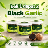 Bawang Hitam Tunggal Premium Quality Alamme 100 Gram 3 pcs black garlic Spices Herbal Rempah
