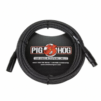 【PIG HOG】PHM10BKW XLR 黑白編織 10FT 麥克風線(公司貨保證)
