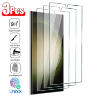 3PCS Tempered Glass Screen Protector for Samsung Galaxy S24 Ultra S23 S22 S21 Plus S24Ultra S24+ S23+ ScreenProtector Film Cover