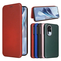 For OPPO Reno10 5G Cover Luxury Flip Ultra Thin Skin Carbon Fiber Magnetic Adsorption Case For OPPO Reno 10 Pro Phone Bags
