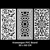Ornamen PVC Foam Board Ukuran 30x60 Motif Minimalis || Krawangan Panel Dinding Plavon Tebal 5mm