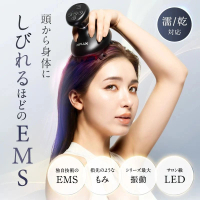日本 NIPLUX EMS 頭皮按摩器 HEAD SPA PREMIUM｜電動頭皮按摩器 · 面部／頭皮／身體適用 · IPX7 防水無線設計