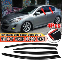 Car Side Window Visor Deflector Wind Shields Sun Rain Guards For Mazda 3 BL Sedan 2009-2013 Door Window Visor Vent Sun Shade