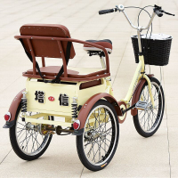 Variable Speed Elderly Human Pedal Tricycle Pick-up Children Cargo Elderly Pedal Double Leisure Scooter