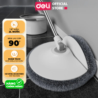 [TẶNG 1 BÔNG LAU] Bộ Cây Lau Nhà Tách Nước Bẩn Vusign by Deli - Bàn Lau Gập 90 Độ, Có Thùng Lau Nhà 