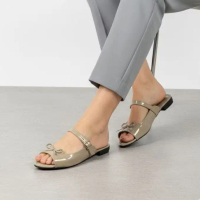 Sandal Wanita Mules / Sandal Kekinian Heels / Sandal Mules glossy - NARITA
