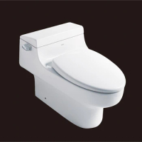 2019 hot sales water closet one-piece S-trap ceramic toilets with PVC adaptor UF soft close seat AST352 UPC certificate