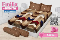 Sprei Emilia By Bonita Ukuran King 180x200 B4 - Bantal 4 Adinia