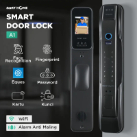 Smart Door Lock Fingerprint 3D Face Recognition Card Eques Warna A1 TaffHOME