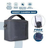 Insert Camera Sling Bag Kamera Pouch Grey Hitam Black