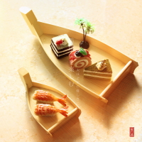 特色壽司船創意木制餐盤碟子冷菜盤創意日式餐具酒店餐廳壽司盤子