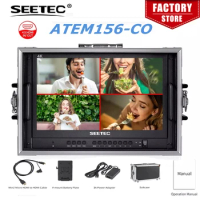 SEETEC ATEM156-CO 15.6 4K HDMI Multiview Portable Carry-on Live Streaming Broadcast Director Monitor for ATEM Mini Mixer Pro