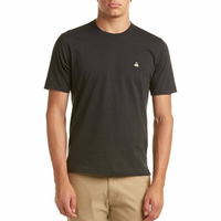 美國百分百【Brooks Brothers】布克兄弟 T恤 T-shirt 上衣 短袖 素面 logo 黑色 I391