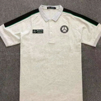 正品奔馳短袖T恤男夏t純棉上衣休閑寬松半袖polo衫翻領賽車服男裝