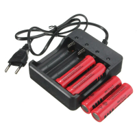 Charger Baterai 18650 4 Slot Pengisian Efisien dengan Indikator LED untuk Keamanan Pengisian Baterai