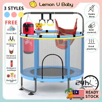 [Lemonu baby]Kids Indoor & Outdoor Trampoline Jumping Toy Kindergarten Amusement Park With Safety Ne