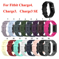 WatchBand For Fitbit Charge 4 Outdoor fashion Soft Silicone Replacement Band For Fitbit Charge 3 SE Wristbands Bracelet Strap