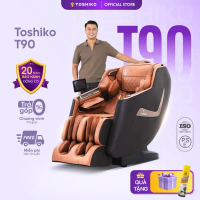 Ghế massage Toshiko T90 công nghệ con lăn massage 4D cao cấp điều khiển giọng nói