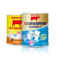 【RED COW紅牛】特級即溶全脂奶粉2.1kg+小康健成長關鍵配方1.4kg