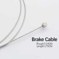 Bicycle Speed Line, Fixed Gear Shifter, Gear Brake Cable Sets, Core Inner Wire for MTB Road Bikes, 2m, 10Pcs