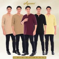 L1010 Ayden Kurta Collar V-Neck Plain