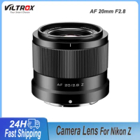 VILTROX 20mm F2.8 Auto Focus Full Frame Large Aperture Prime Lens For Nikon Z Z5 Z6 Z7 Z8 Z9 For Sony E-Mount cameras