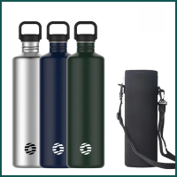 NEW 2000ml Water Bottle with Bag Fitness Stainless Steel Single Layer Outdoor Sports Water Bottle Po
