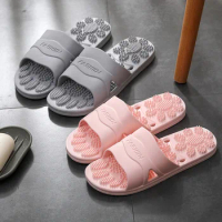 Home Slippers Foot Massage Women Summer Sandals House Bathroom Slipper Non-slip Soft Sole Men Indoor Hotel Couples Shoes