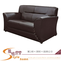 《風格居家Style》豪邁咖啡色厚皮沙發/雙人 302-3-LG