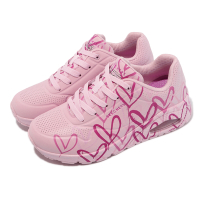 Skechers 休閒鞋 Uno-Spread The Love 粉紅 女鞋 聯名 愛心插畫 塗鴉 運動鞋 155507LTPK