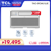 TCL 1.0 HP Aircon Window Type Smart Air-conditioner TAC-09CWI/UJE (Whisper Quiet Operation, 3-Step Easy Installation, Open Close Window, AI Inverter, Smart Control (IoT), Hydrophilic Coated Fins)