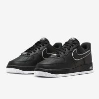 【NIKE 耐吉】AIR FORCE 1 07 黑 休閒鞋 男鞋 白色滾邊 皮革(DV0788-002)