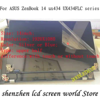 Genuine B140HAN03.2 140" For ASUS ZenBook 14 UX434 UX434F UX434FLC UX434FAC Laptop LCD Panel Display glass Screen assembly