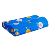 【奶油獅】同樂會系列-乳膠記憶大枕專用100%純棉工學枕頭套(宇宙藍二入)