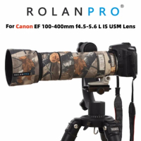 ROLANPRO Lens Camouflage Coat Rain Cover for Canon EF 100-400mm f4.5-5.6 L IS USM Lens Protective Case Guns Sleeve