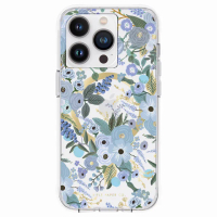 【CASE-MATE】iPhone 14 Pro 6.1吋Rifle Paper Co. 限量聯名款環保抗菌防摔保護殼MagSafe版-花園派對 藍