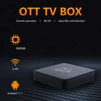 TV Box Mini Smart TV Box With Remote Control And Adapter Smart Video Box Set Top TV Box Support WiFi With Adapter For Various TV