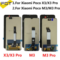 Original lcd For Xiaomi Poco M3 LCD Display Screen Touch Panel Digitizer M2010J19CG M2010J19CT LCD For Poco X3 Pro LCD Poco X3