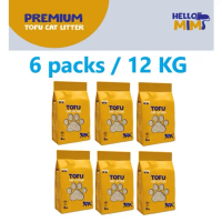 12KG Premium TOFU Hello MIMI / 39L Premium TOFU / Mixed Cat Litter Tofu cat litter cat sand CHEAP ca