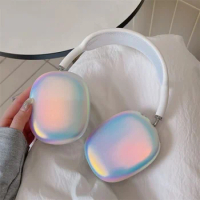 New For Airpods Max Earphone Case Korea Cute Laser Colorful Silicon Protective Cover For Apple Airpods Max Sports Headphone Case