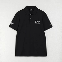 Polo ARMANI EA7 VENTUS 7 SMALL LOGO TEXT BLACK POLO 100% ORIGINAL Size XXL