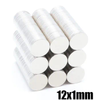 200pcs 12x1 mm N35 Strong Neodymium Magnet 12x1 mm Round Rare Earth Permanet Magnets 12*1 mm Packaging Magnet Fridge Magnet