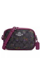 COACH Coach Mini Jamie Camera Bag In Signature Canvas With Country Floral Print - Black/Multi