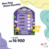 Neenkids Busy Page Mengenal Angka Menempel Jadwal Sholat Checklist Anak Belajar
