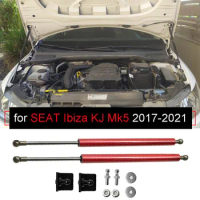 For SEAT Ibiza KJ 6F 2017-2023 Front Bonnet Hood Modify Gas Struts Carbon Fiber Lift Support Shock Dampers Accessories Absorber